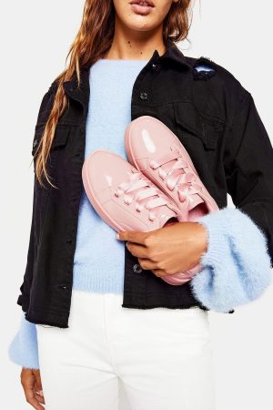 Faux Patent Sneakers