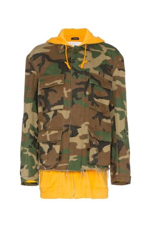 Camouflage Hooded Cotton Jacket