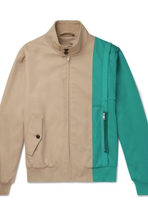 Two-Tone Gabardine And Piqué Jacket